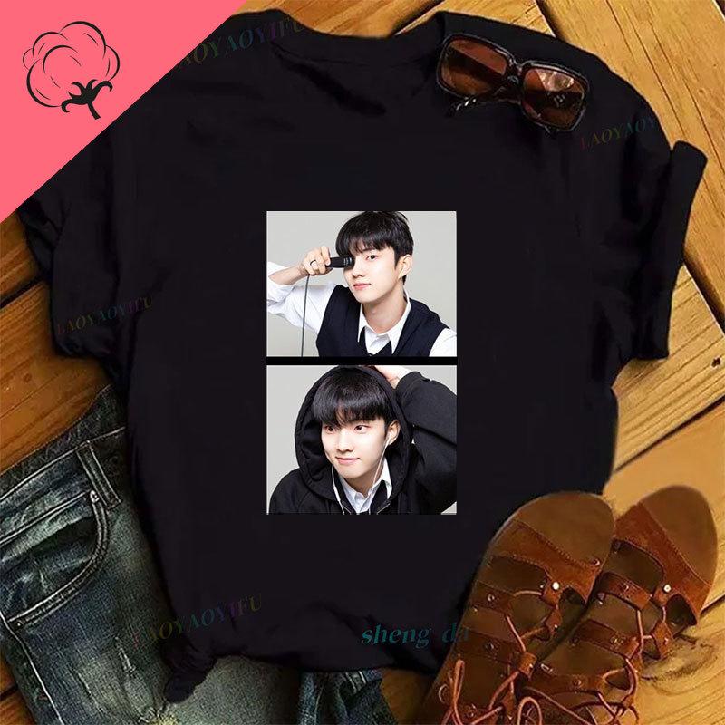 New Arrival Kpop Novelty Trend Camisetas Ji Chang Min The Boyz Hip Hop Streetwear Harajuku New in Tops Cotton Camisa Tee