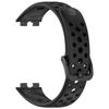 For Huawei Band 9/9 NFC/8/8 NFC Breathable Holes Replacement Band Silicone Watch Strap