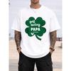 Golf Swing Papa Shamrock Graphic Men's Crewneck T-Shirt Breathable Casual Tee