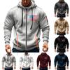 Мужская спортивная повседневная толстовка с капюшоном, кардиган с капюшоном на молнии, многокарманное пальто с капюшоном
