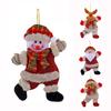 Маленькие рождественские кукольные украшения Тканевый снеговик Санта Клаус Медведь Олень Украшения для рождественской елки Деревенский кукольный подвесной декор для праздничных вечеринок