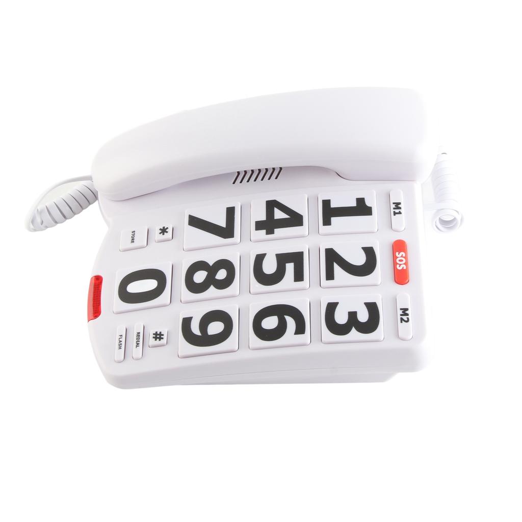 Стационарный телефон для пожилых людей с большими кнопками Проводной телефон для пожилых людей с нарушениями слуха