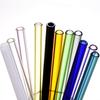 Tumbler Drinking Straight/ Curve Clear Assorted Colors 8mm 10mm Eco Thick Glass Straw Home Lving Multiuse Reusable Bar Party Jewelry