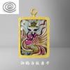 Golden Tibetan Thangka Pendant Necklace With Five Wealth Deities Charm Copper Amulet Men Women Ethnic Style