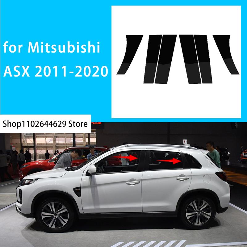 Для Mitsubishi ASX 2011-новое поступление, 6 шт., полированные стойки, подходят для отделки окна, колонка до н. э.