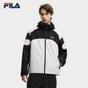 Fila Оригинальная модная повседневная водонепроницаемая, устойчивая к пятнам, свободная тканая куртка с капюшоном Мужские куртки F11M549709FBK