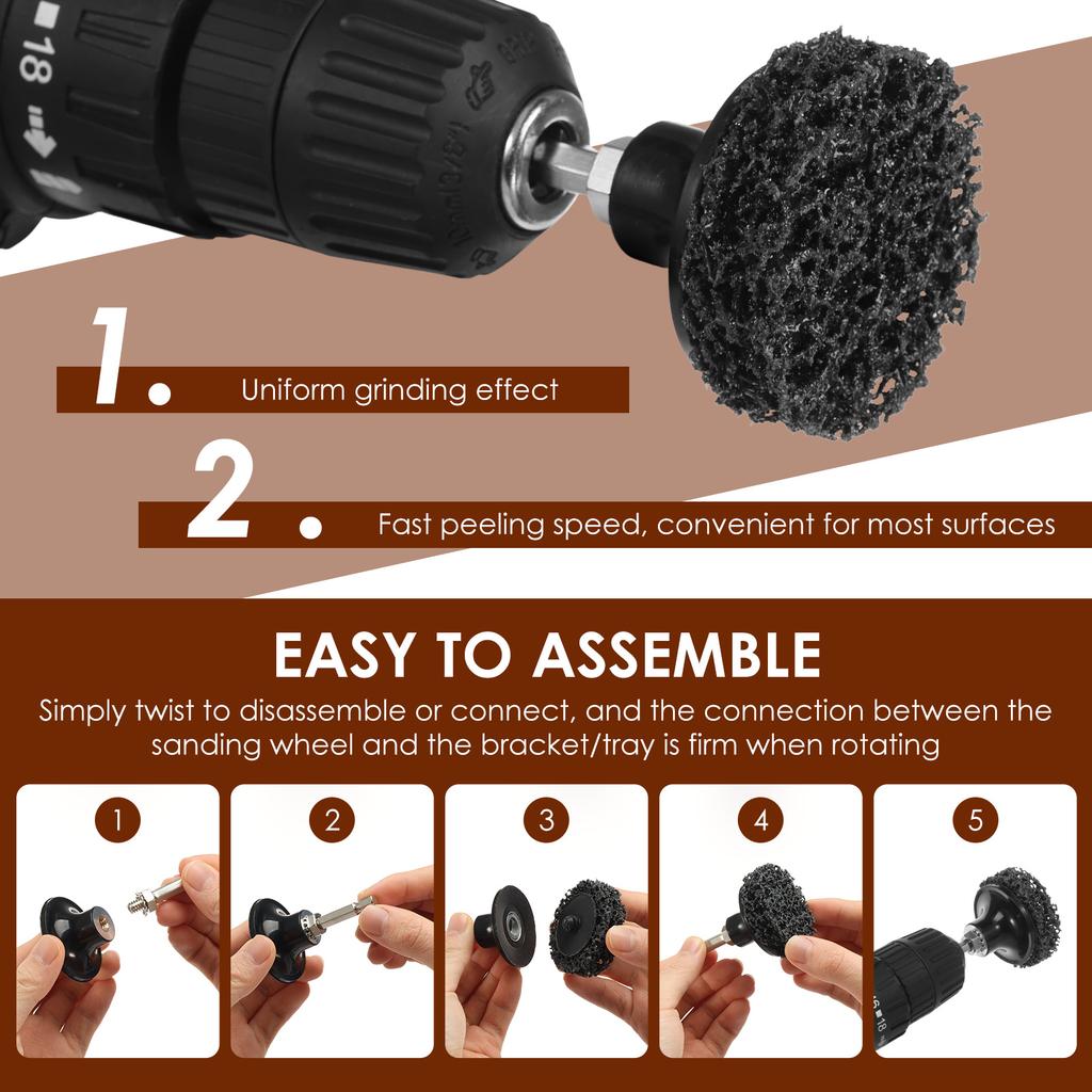 47pcs 2 Inch Strip Discs For Angle Grinder Paint Stripper Wheel Rust Stripper Disc Quick Abrasive Discs Paint Rust Remover