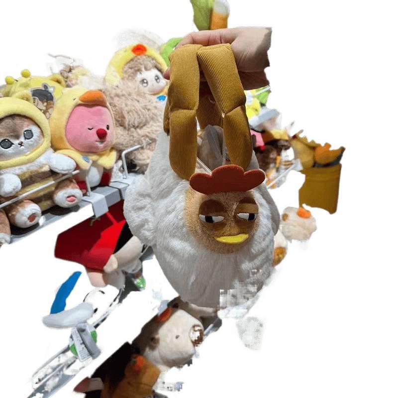 Милая мультяшная плюшевая сумочка и косметичка в виде кукушки