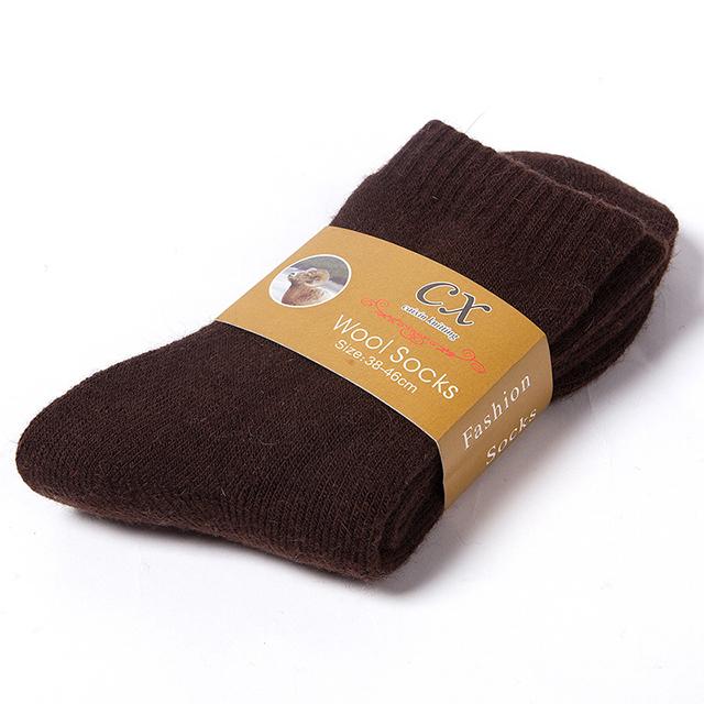Winter Warm Women Socks Wool Male Men Socks Super Thicker Solid Socks Merino Socks Against Cold Snow Terry