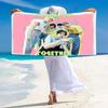 Txt Poster Print Beach Towel, Large Soft Quick Dry Towel for Beach Camping Swimming