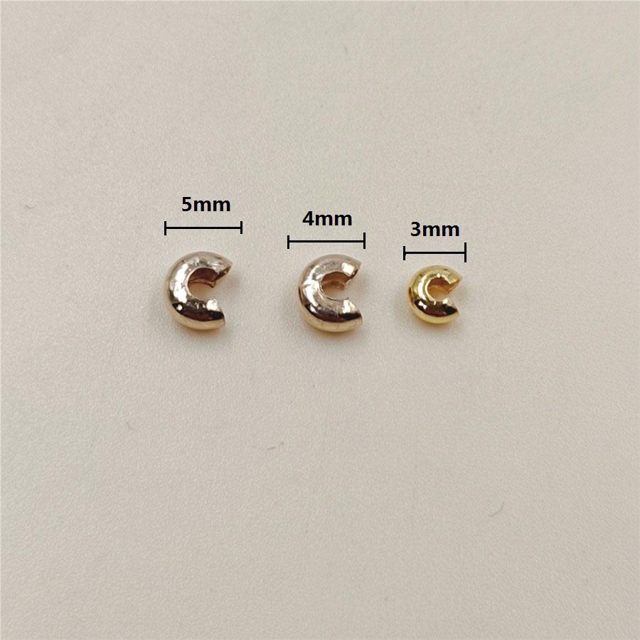 Концевая застежка 3/4/5 мм, ручная работа, C-застежка, позиционирующая бусина для браслета, материал «сделай сам», золото, серебряная застежка для сумки, застежка в форме полумесяца, аксессуары в форме полумесяца