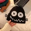 Ugly fish hat women's autumn and winter wool hat shows a small face and keeps warm knitted hat cute ugly cute funny ear hat