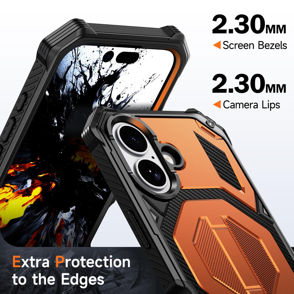 Для iPhone 17 Магнитный чехол Вращающаяся подставка PC + TPU Ударопрочный Защита от падений Чехол для телефона