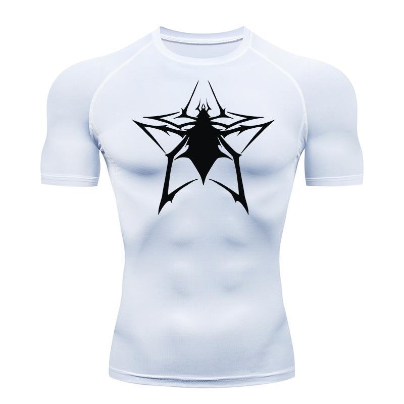 Компрессионные рубашки с рисунком паука для мужчин, спортивные быстросохнущие футболки, топы, спортивные тренировки, бег, нижнее белье, базовый слой, рашгард