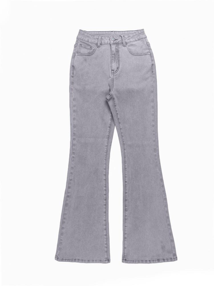 Весенне-осенние женские джинсы Женские джинсы-клеш с высокой посадкой Модные женские брюки с высокой талией