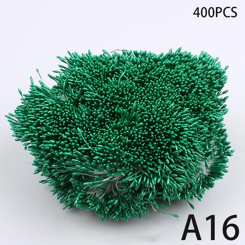 400Pcs Mini Flower Stamen Artificial Pearl Pistil Double Heads DIY Floral Craft For Wedding Decor Needlework Scrapbooking