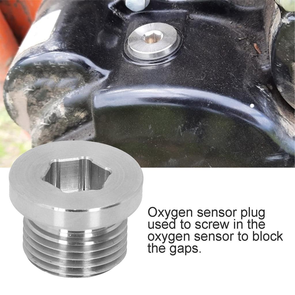 Oxygen Sensor Plug O2 Oxygen Sensor Plug M18x1.5 High Strength Stainless Steel Fitting Universal