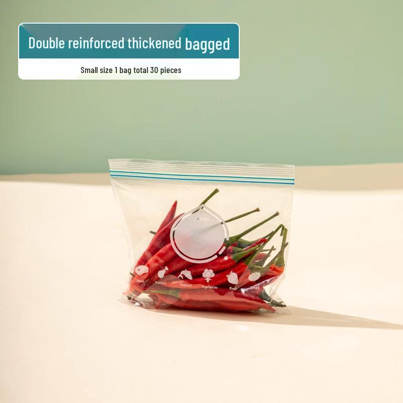 Утолщенный пакет для хранения в морозильной камере и холодильнике с застежкой-молнией