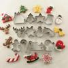 12PCS Christmas Cookie Mold 12-piece Stainless Steel Creative DIY Cookie Mold Baking  Cake Mold  Bakery Accessories
