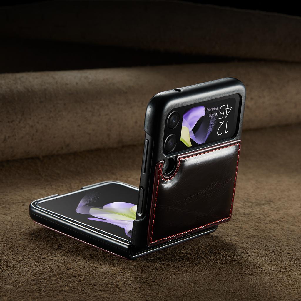 Противоударный удобный кожаный тонкий чехол для Samsung Galaxy Z Flip 4 Flip3 Flip4 Flip 3 5g, чехол для мобильного телефона с защитой от падения