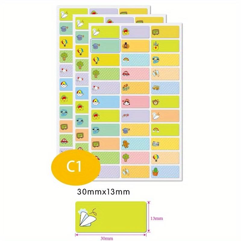 50m/Roll Custom Name Sticker Customize Stickers Waterproof Personalized Labels School Stationery Variety Patterns Animal Tag