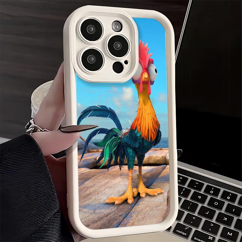 Чехол для телефона iPhone 17 Air 16E 15 16 Pro Max Курица Курица Петух Чехол 14 Plus 13 12 Mini Мягкий Силиконовый Fundas