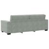3 Seater Sofa Light Grey 220 x 78 x 84 cm Velvet