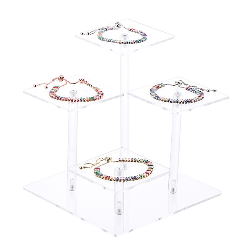 4 Layers Square Transparent Removable Acrylic Display Stand Holder Rack Kit Blind Box Display Stand Jewelry Holder Shelf
