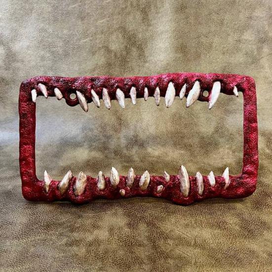 Хэллоуин Ужас Рамка для номерного знака Универсальная посадка Простая установка Погодоустойчивый Держатель номерного знака Украшение автомобиля Знак