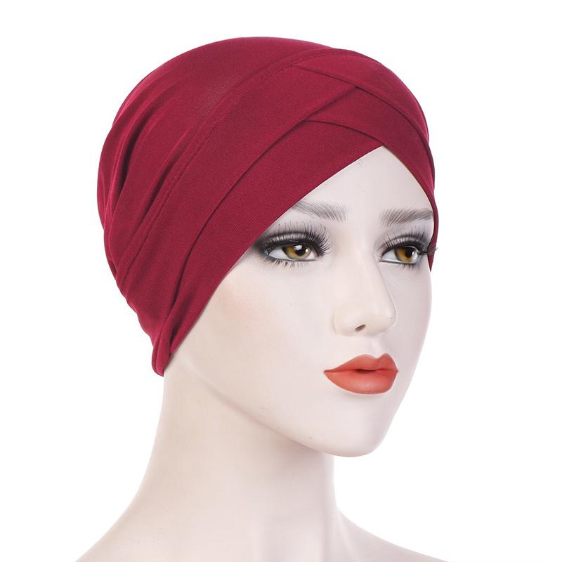 1Pc Solid Color Extra Long Tube Hijab New Women Indian Headwrap Magic Turban Head Wrap Polyester & Spandex