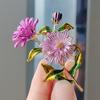 Versatile Creative Flower Brooch Accessories High-End Female Corsage Fashion Painted Oil Drip Multi-Color Chrysanthemum Pin
