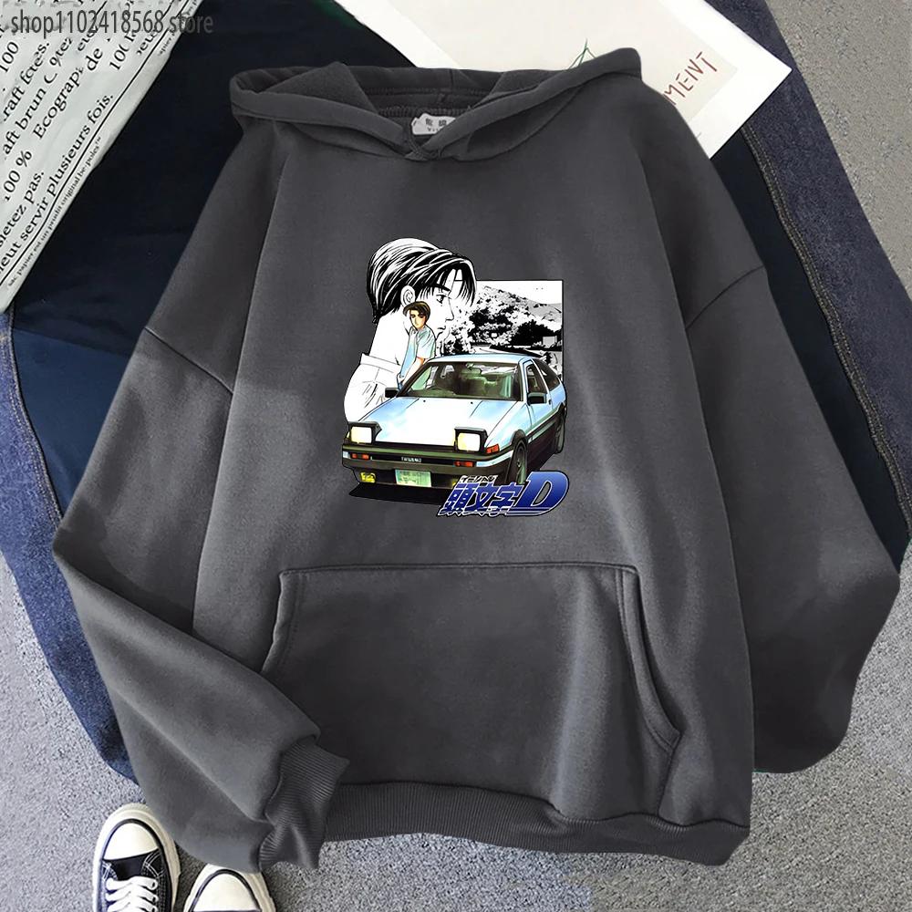 Initial D HoodiesTakumi Fujiwara Vintage Sweatshirts Clothes Anime Tops Streetwear Men Clothing Women Long Sleeve Pullovers