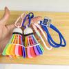 Creative Badminton Keychain Rainbow Color 3D Printing Keyring Badminton Enthusiast
