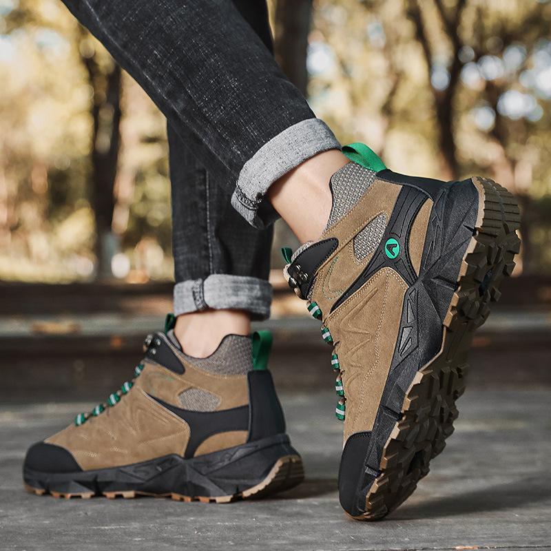 Модные мужские ботинки, повседневная обувь с высоким верхом для мужчин, обувь для скалолазания на открытом воздухе, мужские износостойкие ботильоны, мужская рабочая обувь, кроссовки
