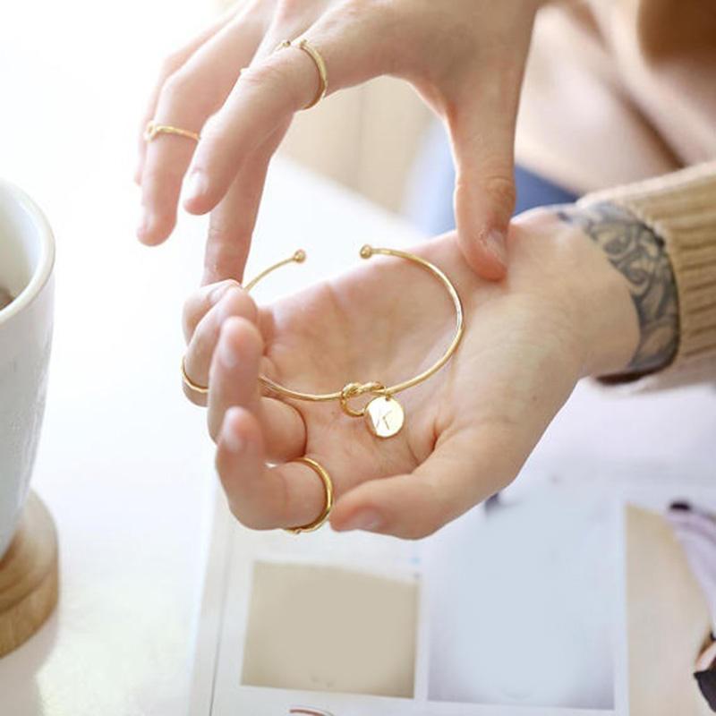 Браслет с 26 буквами, браслет с монограммой, браслет для подружки невесты, очаровательные ювелирные изделия