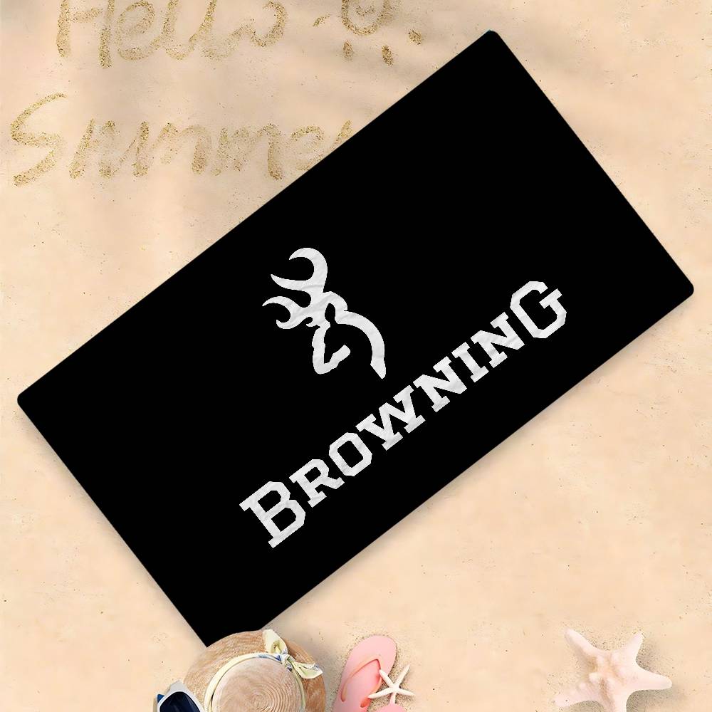B-Browning Логотип Микрофибровое Одеяло Быстросохнущие Пляжные Полотенца Большой Размер Печать Супервпитывающее Полотенце-Одеяло для Бассейна