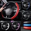 Car Steering Wheel Covers Booster Micro Fiber Leather Auto Interior Decorative Accessories Universal Carbon Fiber Looking