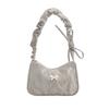 Street Style Small Crossbody Bag With Wrinkle Design And Polyester Interior For Casual Outings