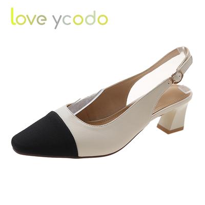 Пара босоножек ручной работы на высоком каблуке из натуральной яловой кожи для женских повседневных комфортных сандалий