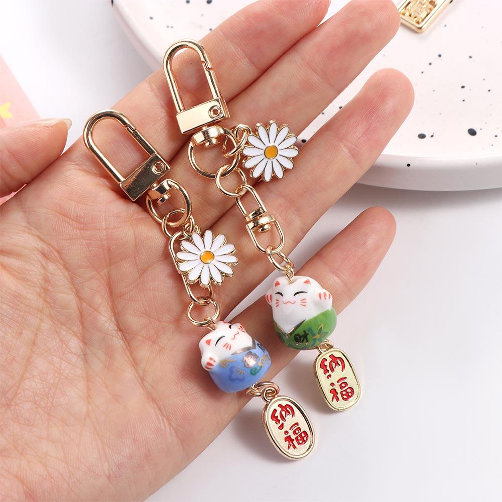 Подвеска для сумки DIY Манеки Неко Брелоки Ремни для мобильного телефона Шнурок для мобильного телефона Брелок Кот удачи