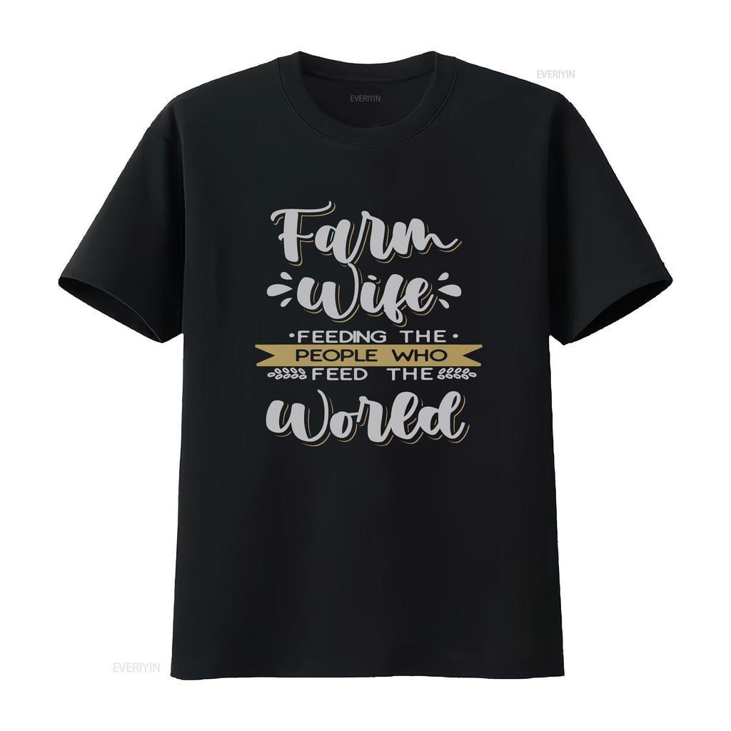Farm Wife T Shirt Farmer Mom Feeding The People  vintage Washed Stylish Casual Breathable designer clothes graphic Soft homme
