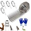1 Set Anti-Rat Spikes Stainless Steel Bird Deterrent Spikes with Ties Spiked Squirrel Baffle for Pigeons Cats Control On Trees Fences Roofs Balconies