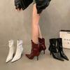 Women Designer High Heel Ankle Boots Sexy Stilettos Shoes Woman Pointed Toe Autumn New Trend Elegant Leather Pumps Botas Mujer