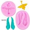 Angel Wing /Key Silicon Molds For Cookie Baking Fondant 3d Pastry Moulds Wedding Decorations Silicone Kitchen Accessories