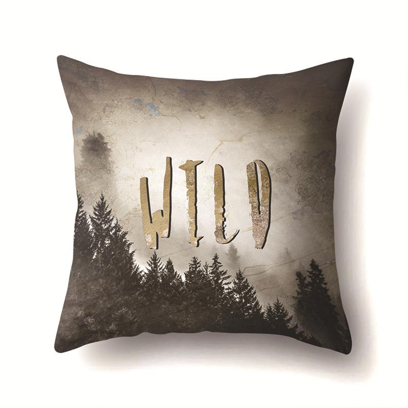 Modern Painted Simple Household Car Polyester Pillow Case Car Decoration Home Printed Waist Pillow Case