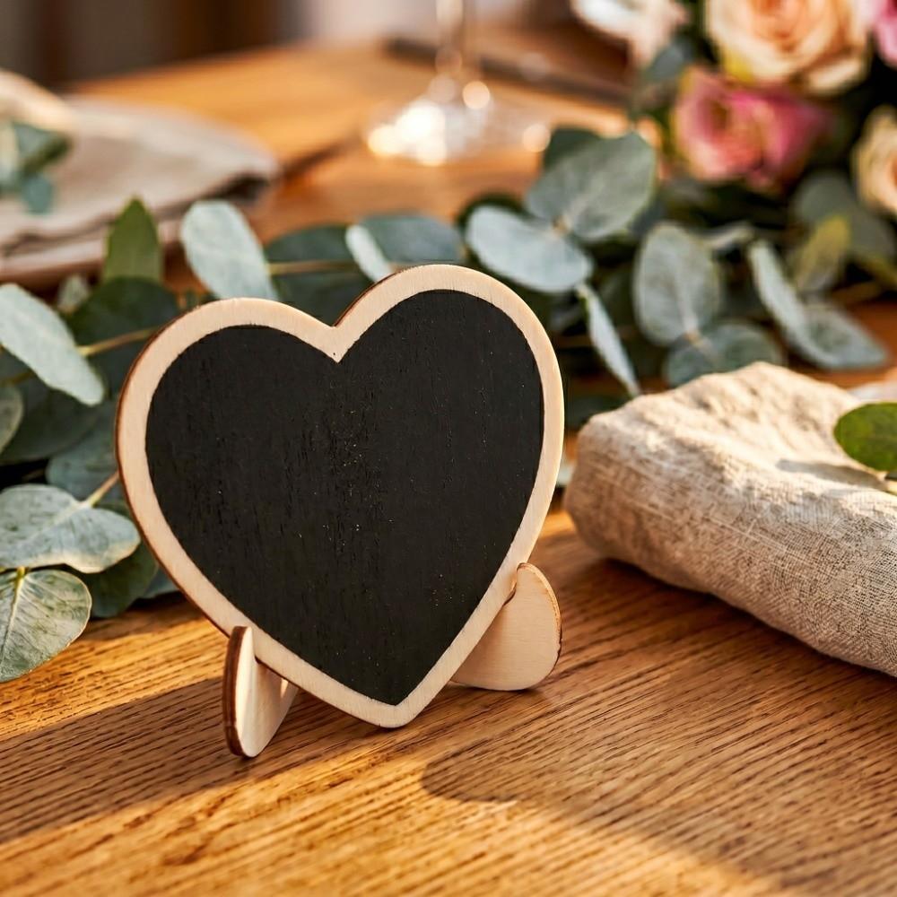 10 pcs MDF Pine Display Blackboard 2.9x2.8 in Small Wooden Blackboard  Tabletop Display