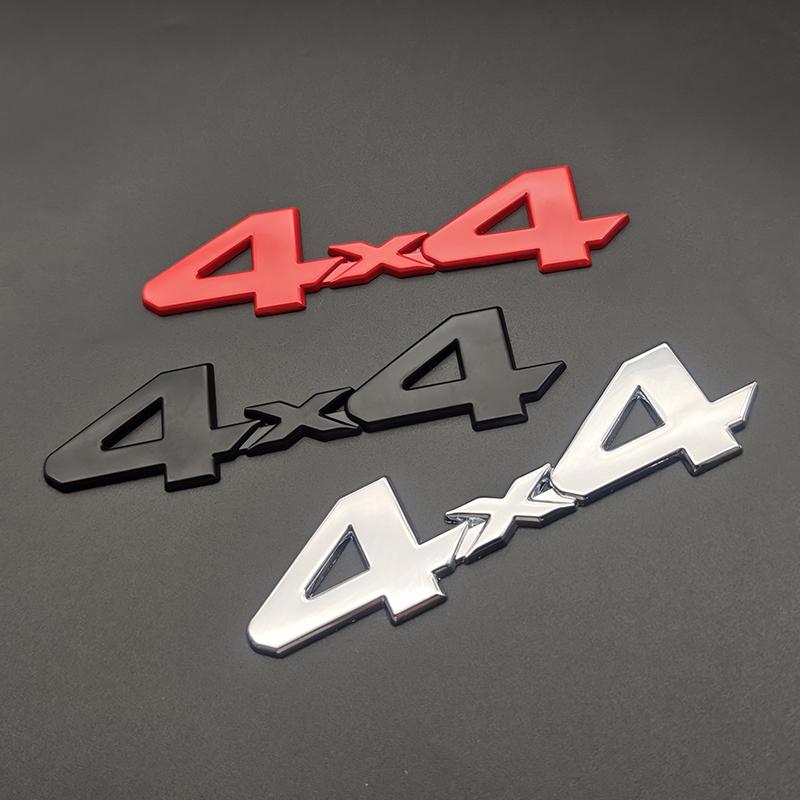 3D Металлическая Красная Хромированная Черная Логотип 4x4 Эмблема Буквы Наклейка Значок на Задний Багажник Автомобиля для Toyota Tundra 4x4 Наклейка Клейкие Аксессуары