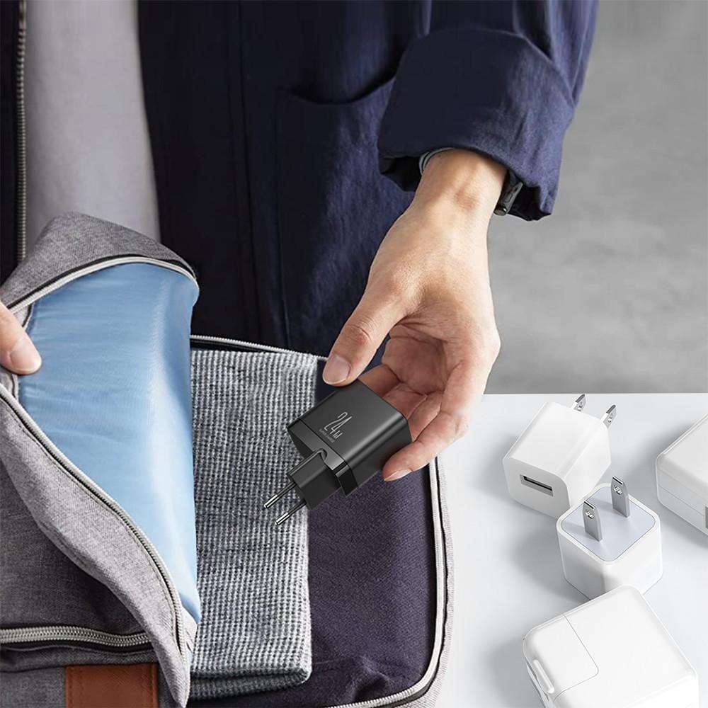 Joyroom PowerPro JR-TCN03 24 Вт Высокоэффективное четырехпортовое USB-A зарядное устройство, черное