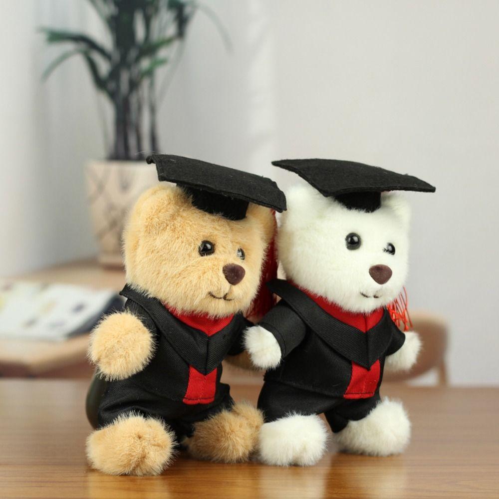 Pp Cotton Graduation Bear Doll With Doctor Hat Bear Animal Keychain Children