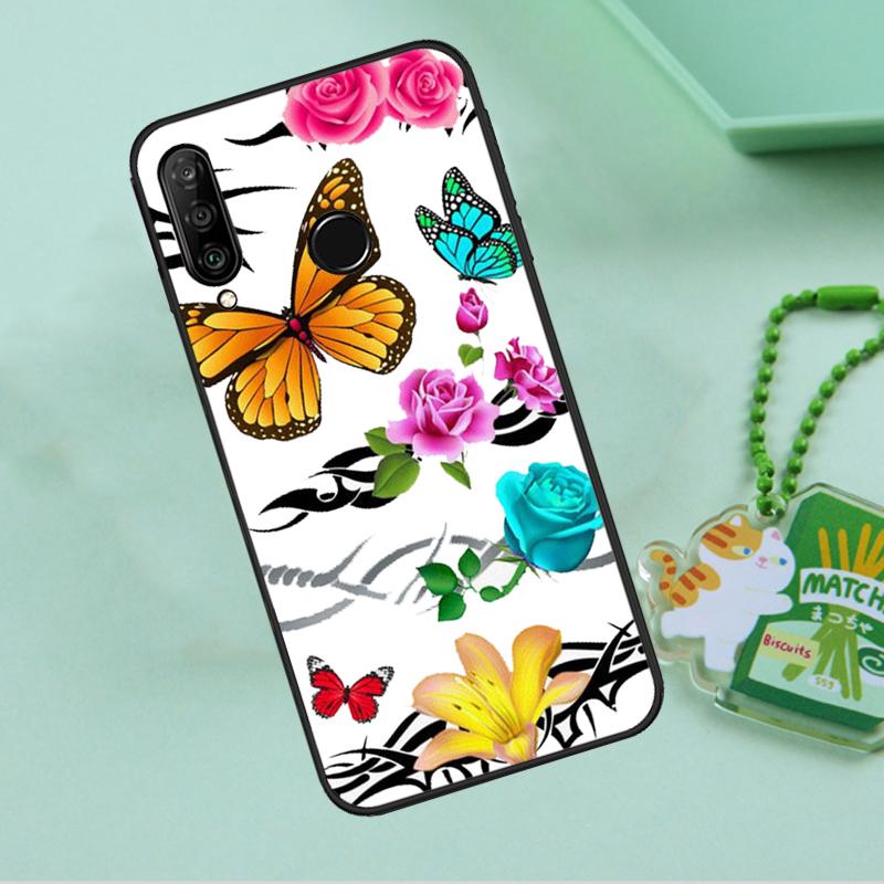 Цветок Бабочка Для Huawei Nova 8i 11i 12i 12s 9 10 SE Y90 Y60 Y70 Y72 Y61 Y91 P20 P30 P40 Lite P60 Pro Чехол